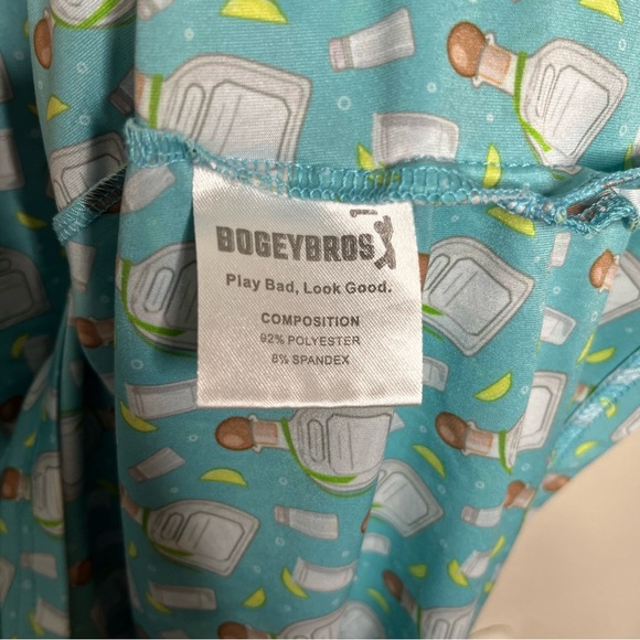 Bogey Bros Tequila Men's Polo Big and Tall Size 3X Blue UPF Golf Athletic Comfy - Picture 8 of 9